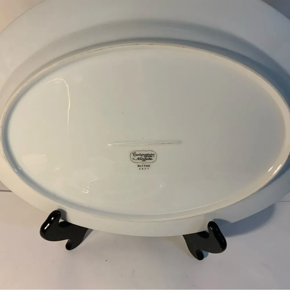 CONTEMPORARY FINE CHINA BY NORITAKE JAPAN BLYTHE 2037 FLORAL/SILVER TRIM